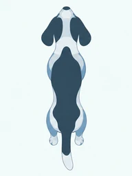 Dog seen from above and the side: just right